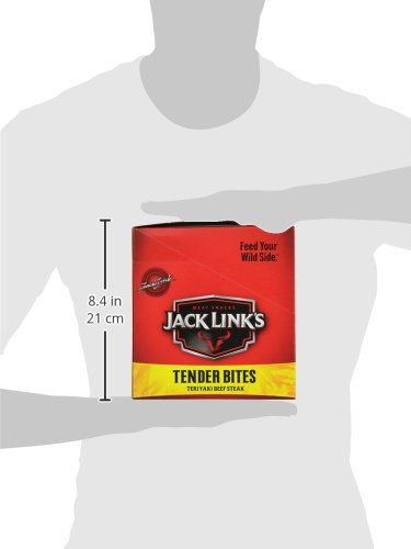 Jack Link's Premium Cuts Beef Steak Tender Bites, Teriyaki, 1.25 Ounce (Pack of 10)