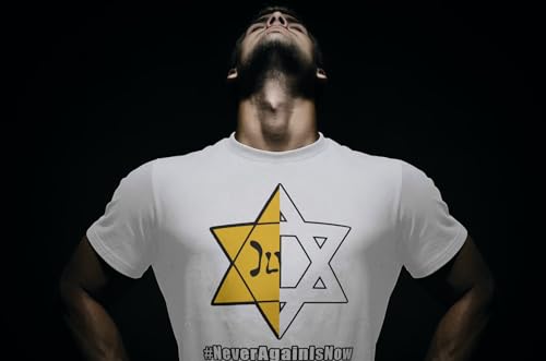 LuxProdX Never Again is Now Jewish Israel Pride Am Yisrael Chai Sweatshirt/Hoodie #neveragainisnow Support IDF (US, Alpha, X-Large, Regular, Regular, White)