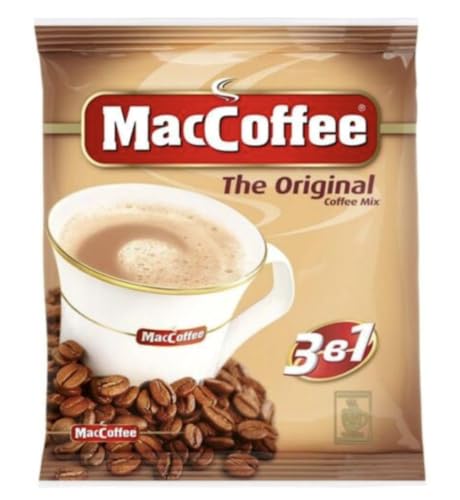 MacCoffee 3 in 1 Original Instant Coffee Packets – 20g (0.7 oz) Single Serve – Instant Coffee with Milk & Sugar – Perfect Anytime, Anywhere! (25ct, Original)