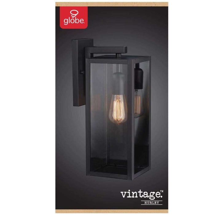 Globe Electric Vintage 1-Light Matte Black Hurley Wall Sconce