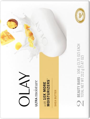 Olay Outlast Ultra Moisture Shea Butter Beauty Bar, 7.52 Ounce, Pack of 2