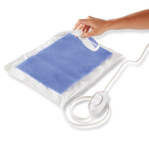 Sunbeam Heating Pad for Pain Relief | Standard Size Ultra Heat, 3 Heat Settings | Light Blue, 12 Inch x 15 Inch