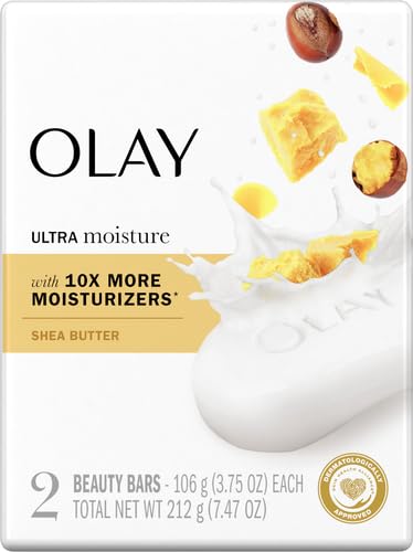 Olay Outlast Ultra Moisture Shea Butter Beauty Bar, 7.52 Ounce, Pack of 2