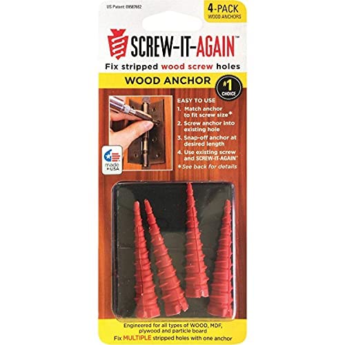 2 Pack of 4 - Brand Screw-It-Again, Model SIA-4PK, Product Sia Wood Anchor