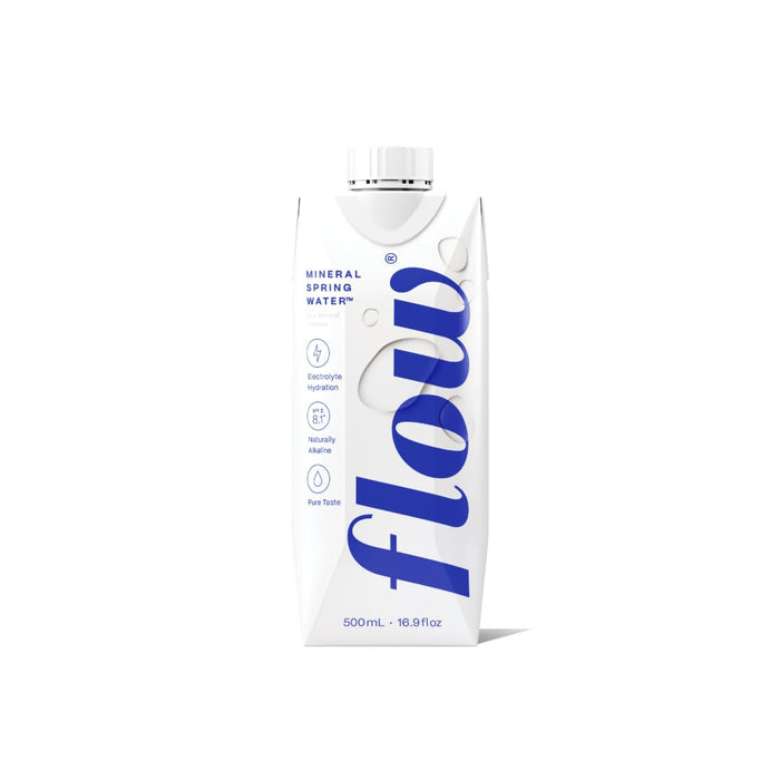 Flow Alkaline Spring Water, 100% Naturally Alkaline, 6 pack of 500ml (16.9 Fl Oz)