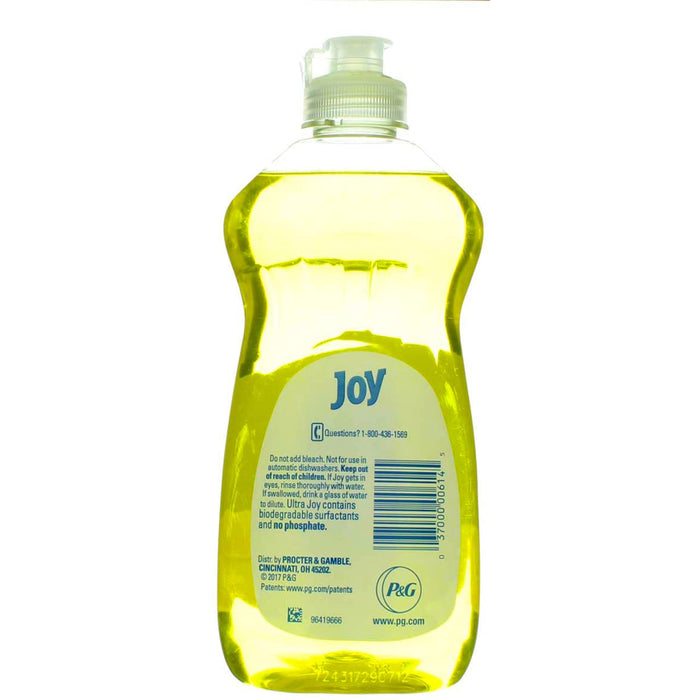 Joy Ultra Dishwashing Liquid, Lemon Scent 12.60 oz (Pack of 8)