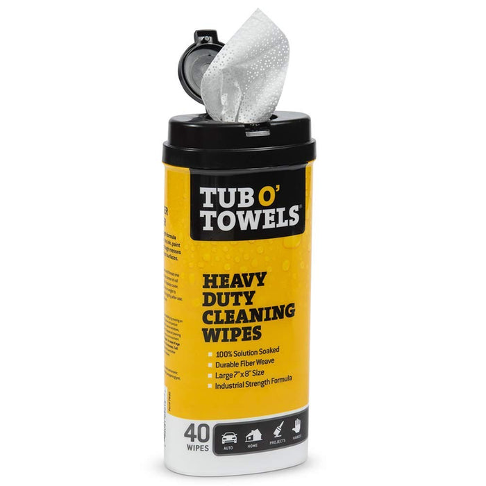 Tub O'Towels Heavy Duty Fiber Weave Cleaning Wipes 8 in. W x 7 in. L 40 pk