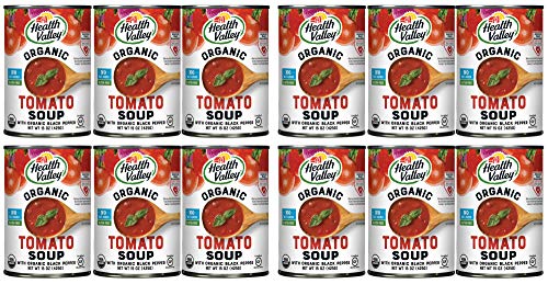 Health Valley Organic Soup, No Salt Added, Tomato, 15 Oz (Pack of 12)