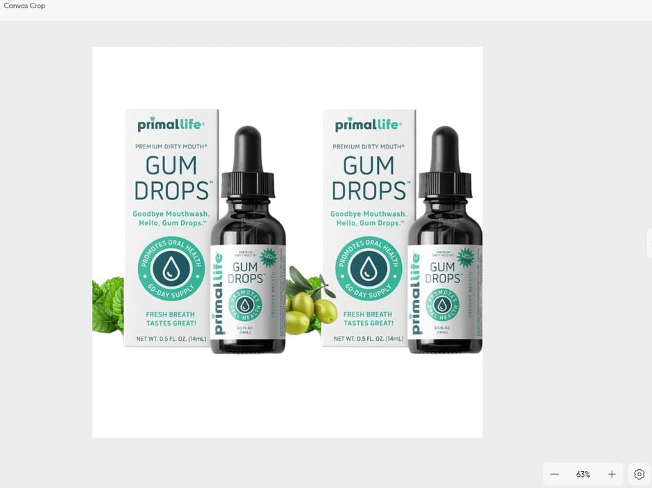 Primal Life Organics - Dirty Mouth Gum Serum, Natural Essential Oils, Promotes Good Breath, Mouthwash, Great On Your Gums, Paleo, Organic, Vegan, Gluten-Free (0.5 fl. oz) 2PACK +LuxProdX Sticker