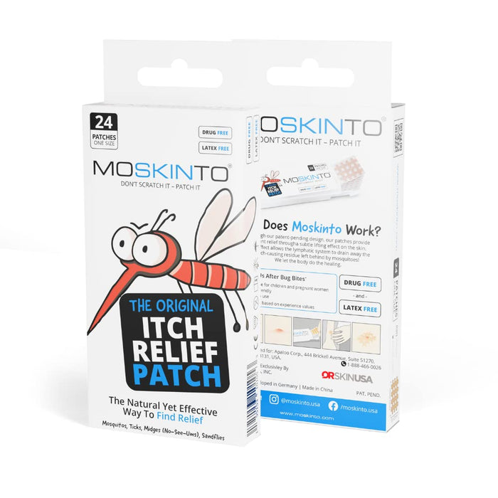 Moskinto The Original Itch Relief Patch, Mosquito Bite Patches for Kids and Adults, Instant Relief Natural Patches for Bug Bites, Travel Pack + Family Pack, Nude & Colorful Patches, 66 Count