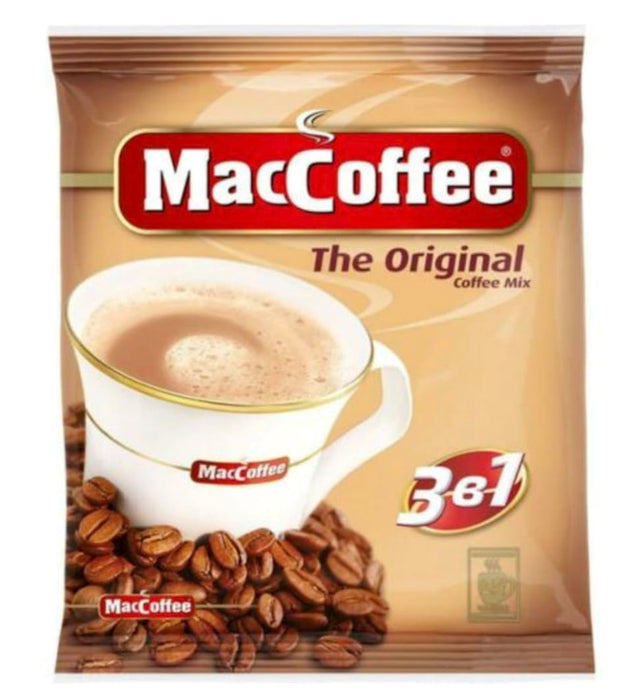 MacCoffee 3 in 1 Original Instant Coffee Packets – 20g (0.7 oz) Single Serve – Instant Coffee with Milk & Sugar – Perfect Anytime, Anywhere! (5ct, Original)