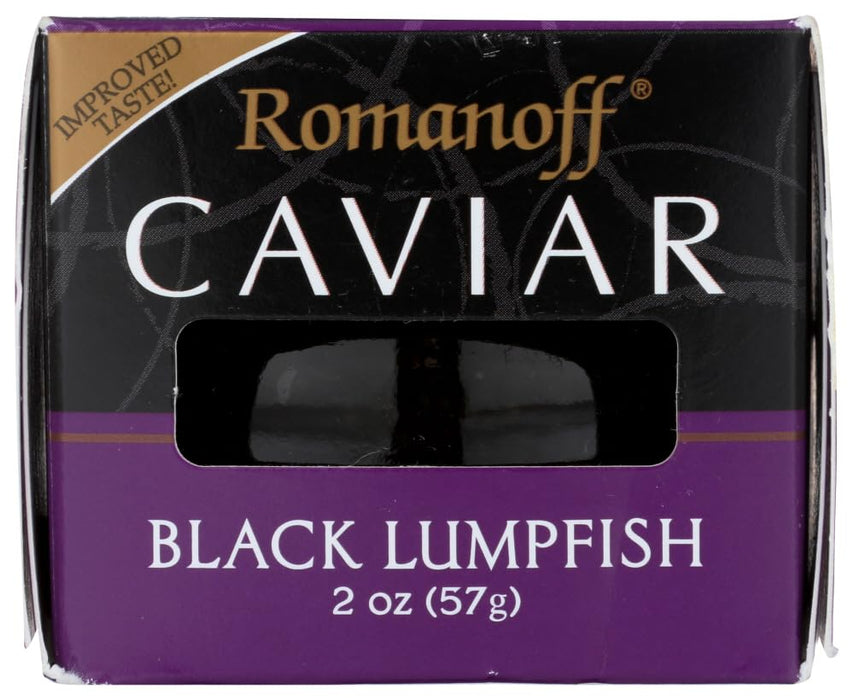 Romanoff Caviar, Black Lumpfish, 2 Oz., (Pack of 3) by T. Marzetti