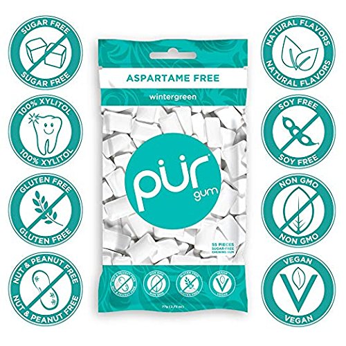 PUR Gum Flavor Assortment Variety Pack (Spearmint & Wintergreen, Pack Of 4)