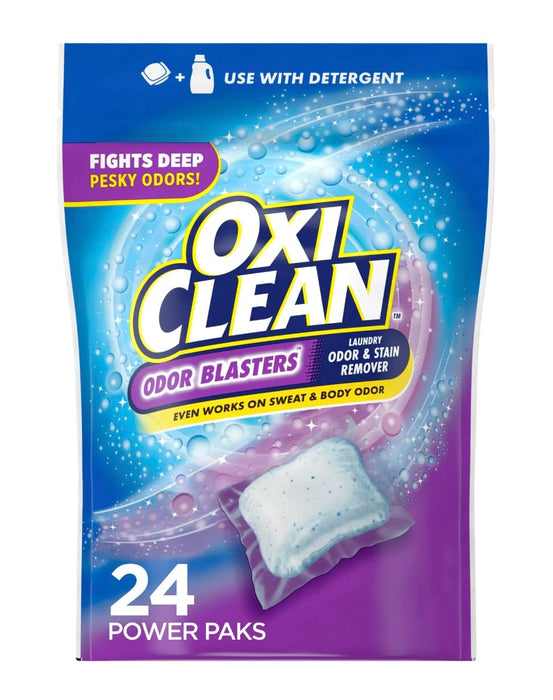 The Complete Laundry Stain Remover Kit, includes Oxi, Clean Max Force Laundry Stain Remover Gel Stick, 6.2 fl oz AND Odor Blasters Odor and Stain Remover Power Paks + LuxProdX Sticker