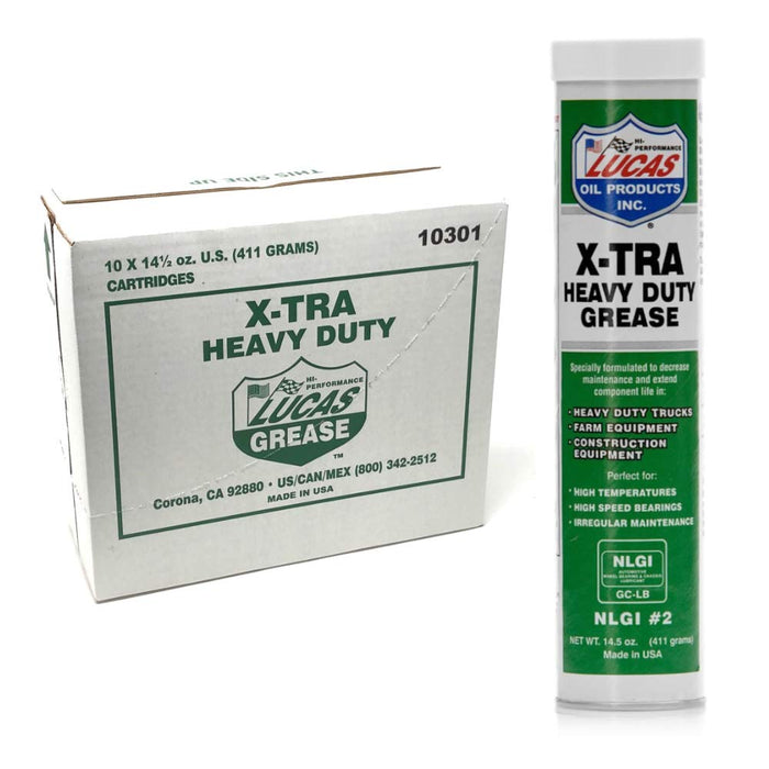 Lucas X-Tra Lithium Grease 14.5 oz. Cartridge (Pack of 10)