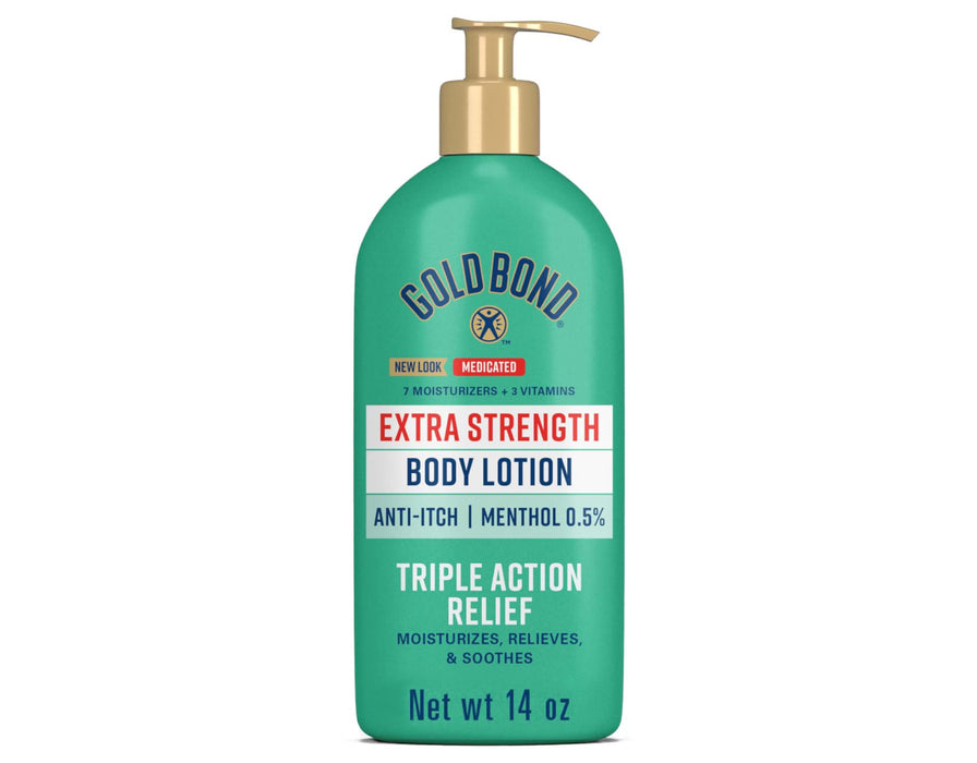 Gold Bond Extra Strength Medicated Body Lotion, 14-Ounce Bottle