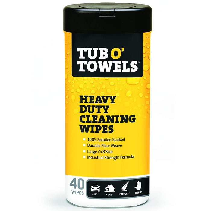 Tub O'Towels Heavy Duty Fiber Weave Cleaning Wipes 8 in. W x 7 in. L 40 pk