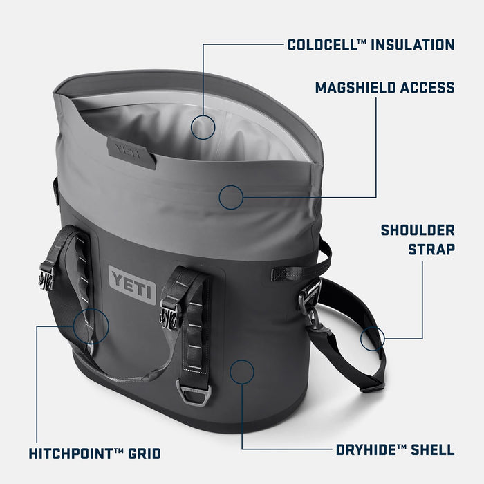 YETI Hopper M30 Portable Soft Cooler with MagShield Access, Charcoal