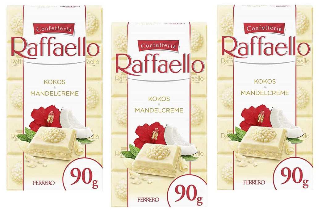 Ferrero White Chocolate Raffaello with Coconut and Almond Cream 3x90g / Germany