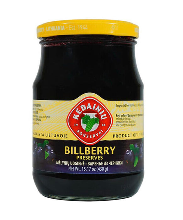 Kedainiu Bilberry (Chernika) Preserves 15.17 oz - Premium Quality