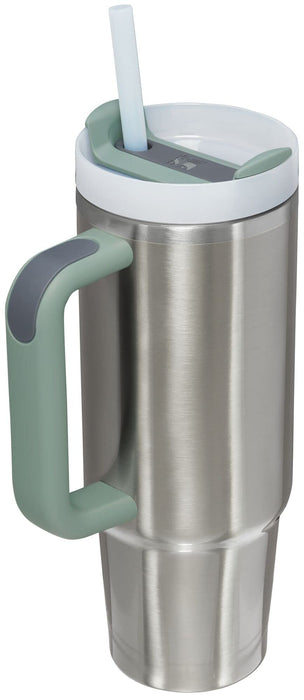 Stanley Quencher H2.0 FlowState Stainless Steel Vacuum Insulated Tumbler with Lid and Straw for Water, Iced Tea or Coffee, Smoothie and More, Stainless Steel Shale, 30 oz