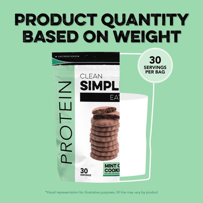 Clean Simple Eats Mint Chocolate Cookie Whey Protein Powder, Natural Sweetened and Cold-Processed Whey Protein Powder, 20 Grams of Protein (30 Servings)