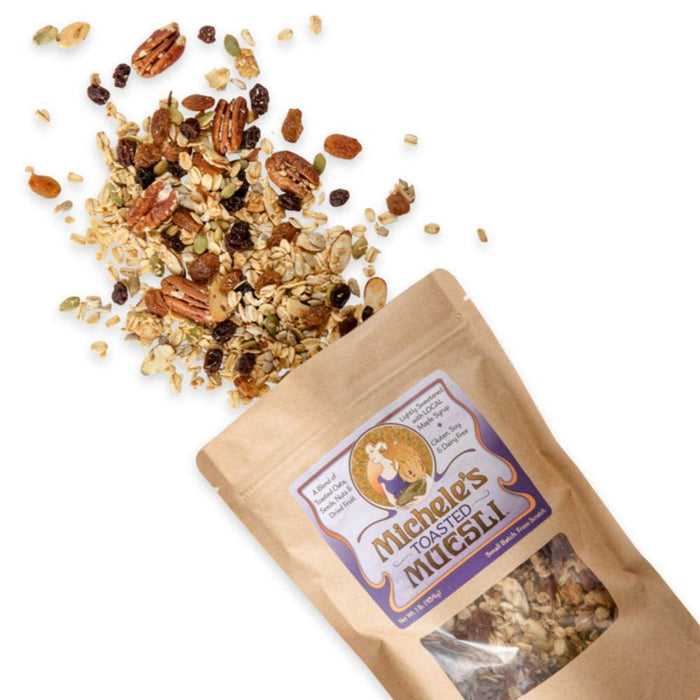 Michele's Granola Muesli, Toasted Muesli, Gluten Free, No Refined Sugar & Non GMO, 12 Oz, Pack of 3