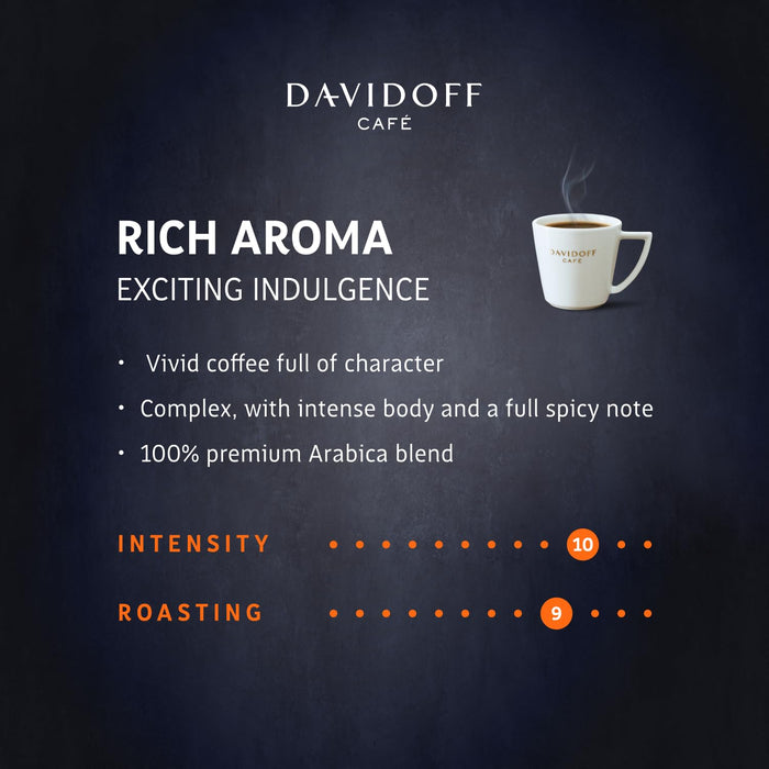 Davidoff Rich Aroma Instant Coffee - 10/12 Intensity, Granule, Jar - 0.1 Kg