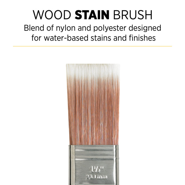 Minwax 427310008 Polycrylic Wood Stain Brush, 1.5”, White