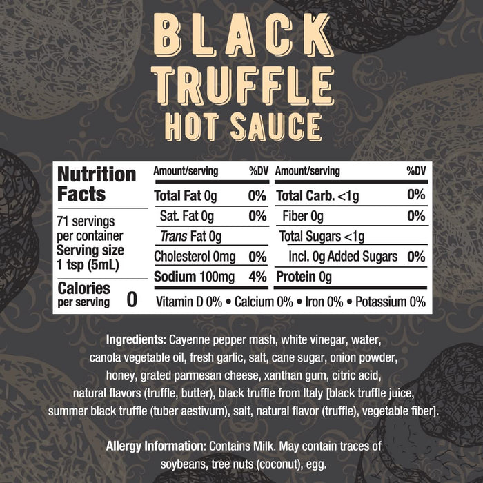 Melinda's Black Truffle Bundle: 24 fl oz Black Truffle Hot Sauce | 2 Pack | & 1-8" Red Babecue Basting Brush