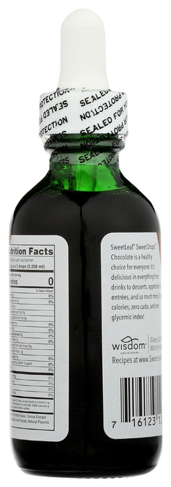 SweetLeaf Sweet Drops- Flavored Stevia Liquid Sweetener, Organic Stevia Extract, Zero Calories, Gluten Free, Keto Friendly, Non GMO, Natural Flavors, Sugar Alternative - Chocolate, 2 Fl Oz (Pack of 1)