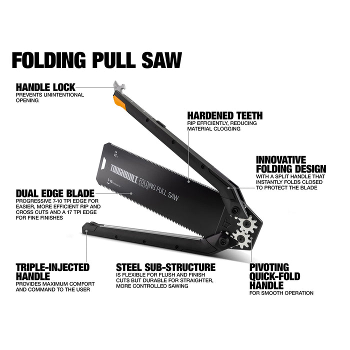 ToughBuilt Folding Pull Saw - (TB-H4-21-2X)