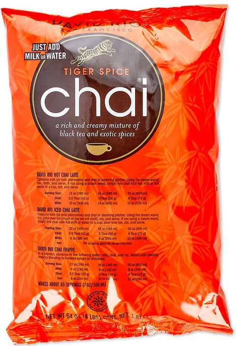 David Rio Food Service Bag Tiger Spice Chai, 1 Pack (1 x 1.8 kg)