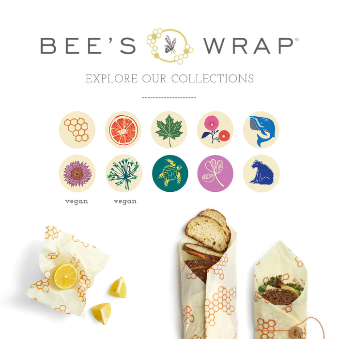 Bee's Wrap Reusable Beeswax Food Wraps Made in the USA, Eco Friendly Beeswax Wraps for Food, Sustainable Organic Cotton Wraps, XXL Cut To Size Wax Paper Roll, Honeycomb