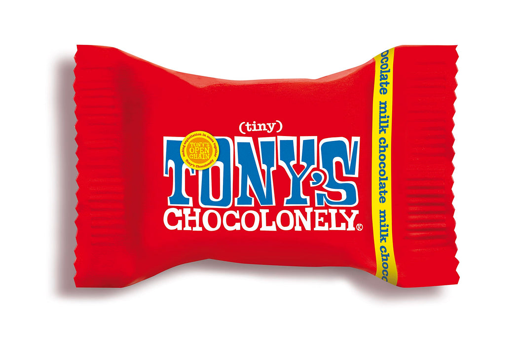 Tony’s Chocolonely 32% Milk Chocolate Bites - Individually Wrapped Bite-Size Chocolates, Mini Milk Chocolate Bars, Milk Chocolate Candy, No Artificial Flavoring, Fairtrade & B Corp Certified - 100 Bites