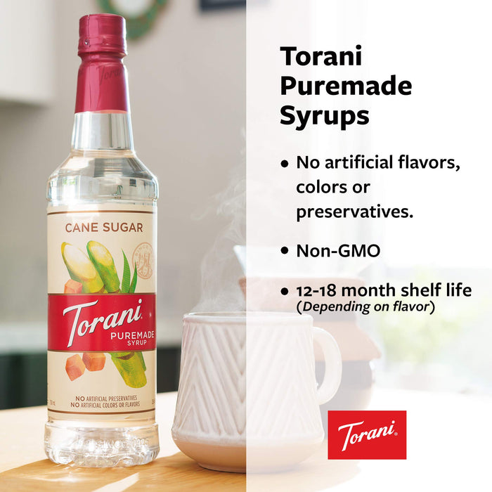 Torani Puremade Zero Sugar Syrup, Vanilla, 12.7 Ounce (Pack of 4)