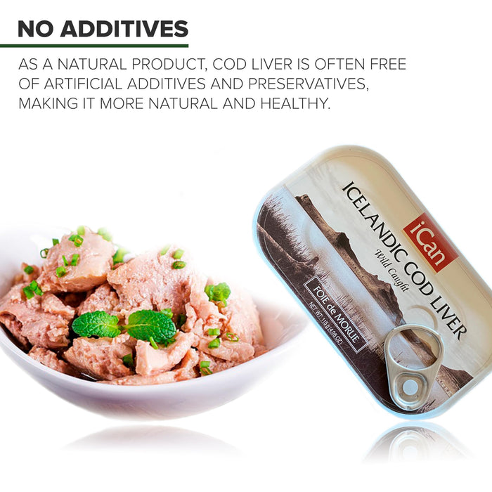 Wild Cod Liver Canned From Iceland 4.27oz pack of 3