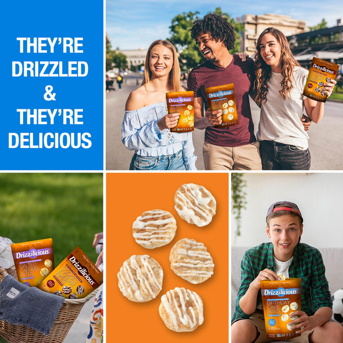 Drizzilicious Mini Rice Cakes - Rice Crisps, Healthy Snack for Adults and Kids, Flavored Rice Cakes, Vegan, Gluten Free, Only 90 Calories Per Serving - Pumpkin Spice, 4 oz (Pack of 2)