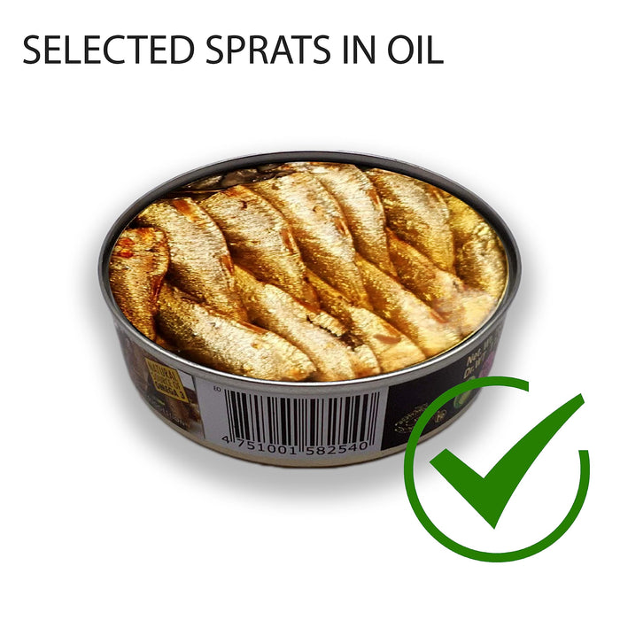 Riga Gold Shproti, Sprats in Oil, 5.64 ounces (Pack 3)