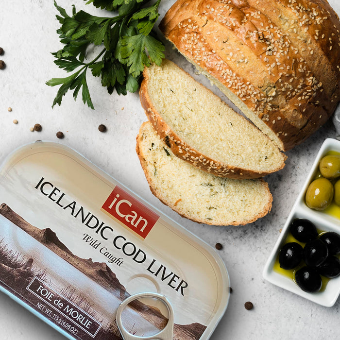 ICan Icelandic Cod Liver in Own Oil Flavor:Natural Size:Pack of 6