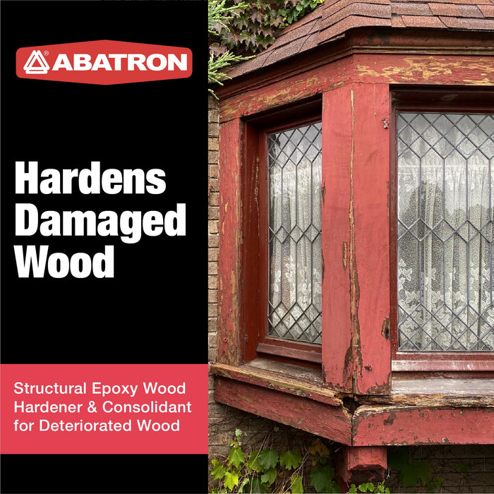 Abatron LiquidWood Kit - 2 Quarts - 2-Part Structural Wood Epoxy Resin - Wood Hardener and Consolidant - Perfect Primer for WoodEpox Epoxy Wood Filler