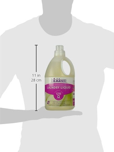 Biokleen Laundry Detergent Liquid, Concentrated, Eco-Friendly, Non-Toxic, Plant-Based, No Artificial Fragrance, Free & Clear, Unscented, 64 Ounces - 128 HE Loads/64 Standard Loads