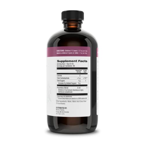 Norm’s Farms American Elderberry Extract - Pure Concentrate for Immune Support Made with Berries - Vegan, Gluten Free, Non-GMO - 2 8 Oz. Bottles