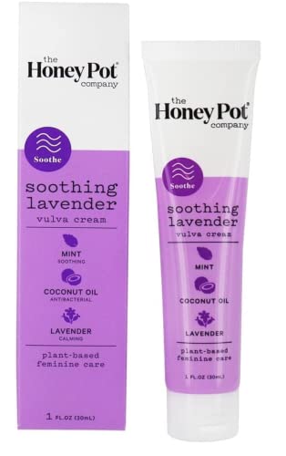 Honey Pot Company Sensitive Feminine Hygiene Wipes 15 Count + New The Honey Pot Company Vulva Cream Soothing Lavender 1 fl. oz + LuxProdX Magnet