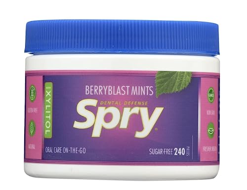 Spry Xylitol Mints - Berry Blast - 240 Count 2 COUNT + LuxProdX Magnet