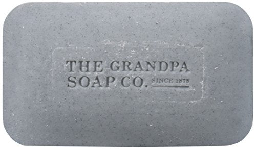 Charcoal Bar Soap by The Grandpa Soap Company | Vegan, Clean Face & Body Soap | Organic Hemp Oil + Mint Oils| Paraben Free Bar Soap for Men & Women | 4.25 Oz.