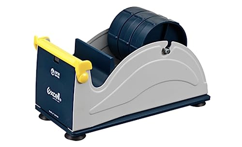 LuxProdX Excell EX-17/3IN JVCC EX-17 Steel Desk Top Tape Dispenser: 3" Wide, Blue/Grey + LuxProdX Magnet