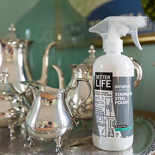 Better Life Natural Streak Free Stainless Steel Polish, Lavender and Chamomile, 16 Ounces, 24185