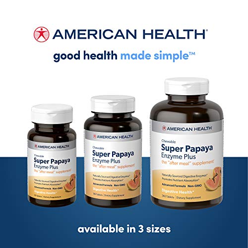 American Health - Super Papaya Enzyme Plus Chewable High Potency - 360 Chewable Tablets