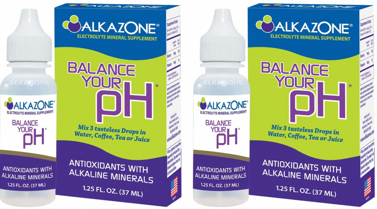 ALKAZONE Balance Your pH Antioxidants Alkaline Mineral Booster & Supplements (2 Packs)